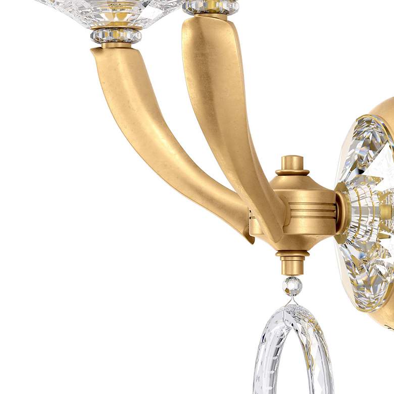 Image 3 Emilea 20"H x 13"W 2-Light Crystal Wall Sconce in Heirloom Gold more views