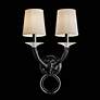 2_Emilea 20"H x 13"W 2-Light Crystal Wall Sconce in Jet Black