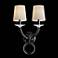 Emilea 20"H x 13"W 2-Light Crystal Wall Sconce in Jet Black