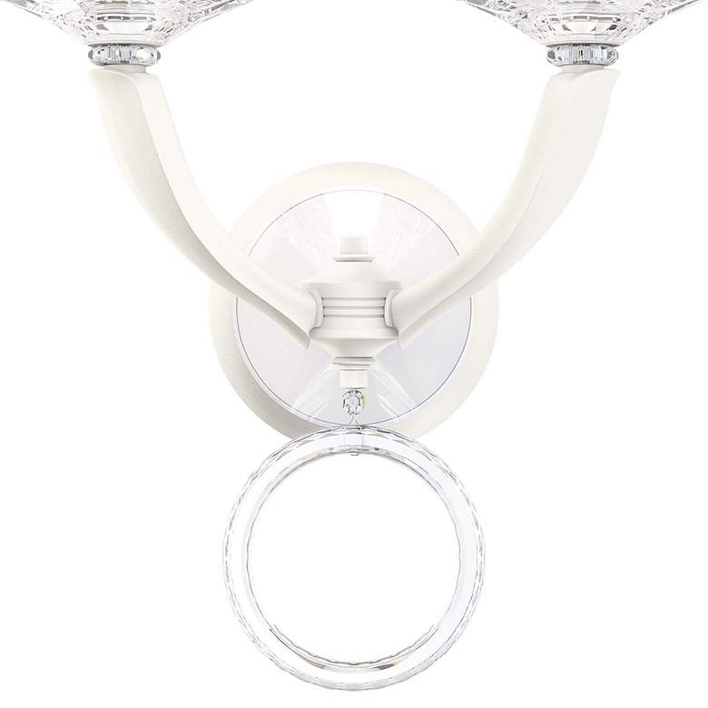 Image 6 Emilea 20"H x 13"W 2-Light Crystal Wall Sconce in White more views