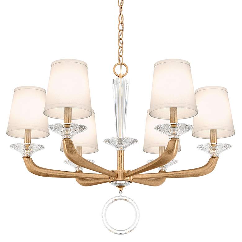 Image 1 Emilea 22.5 inchH x 30.5 inchW 6-Light Crystal Chandelier in French Gold