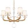 Emilea 22.5"H x 30.5"W 6-Light Crystal Chandelier in French Gold