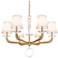 Emilea 22.5"H x 30.5"W 6-Light Crystal Chandelier in French Gold