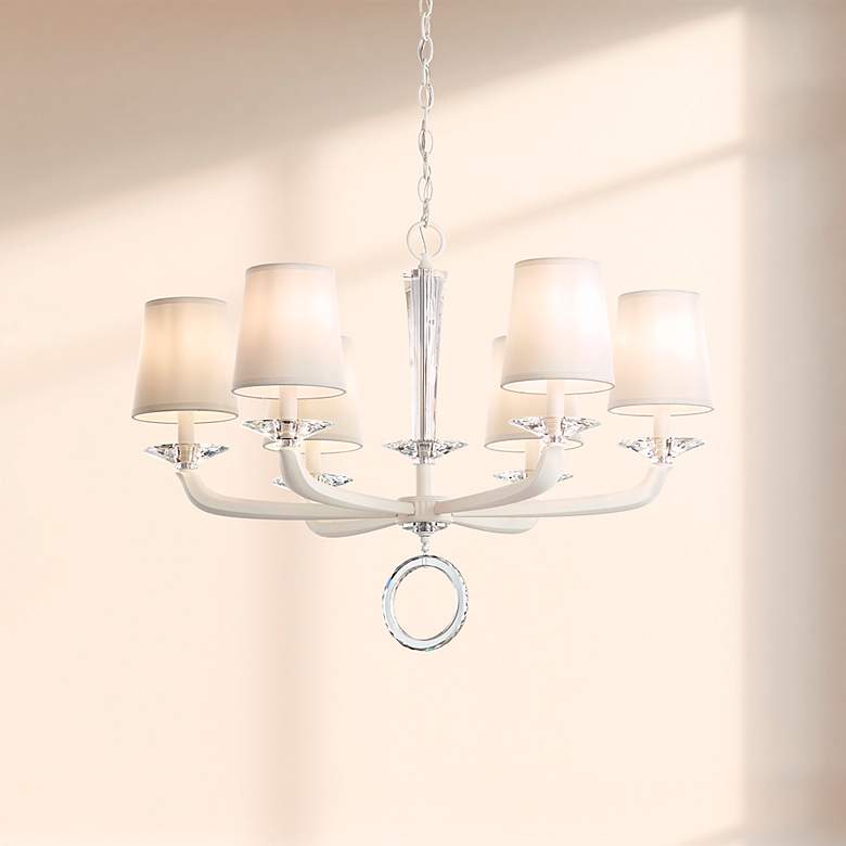 Image 1 Emilea 22.5"H x 30.5"W 6-Light Crystal Chandelier in Heirloom Gol