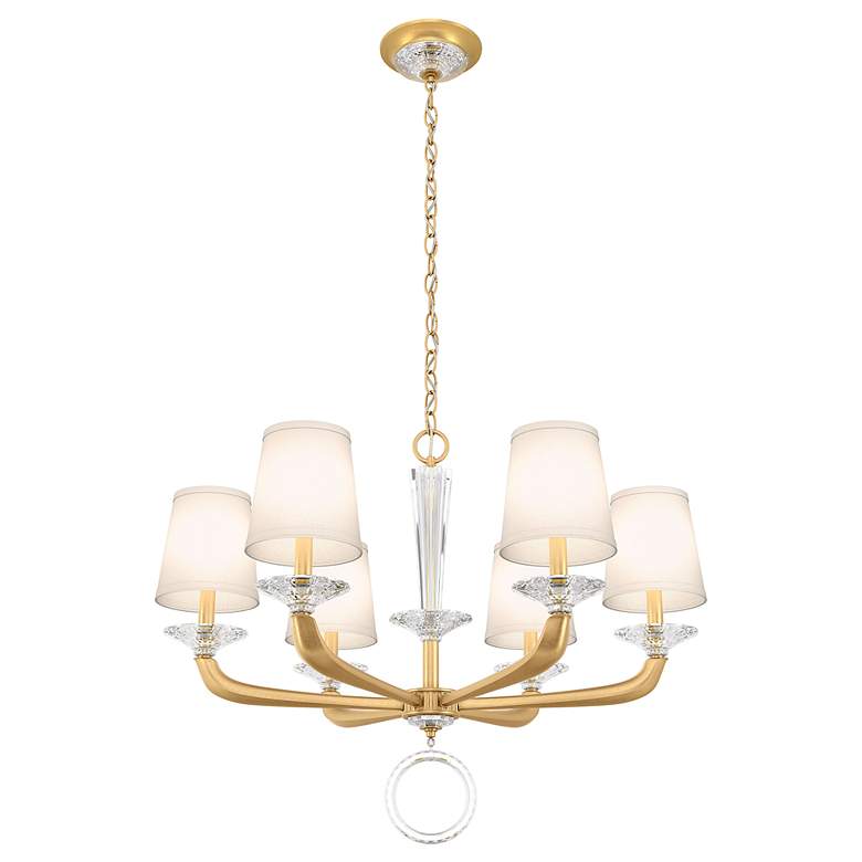 Image 3 Emilea 22.5"H x 30.5"W 6-Light Crystal Chandelier in Heirloom Gol more views