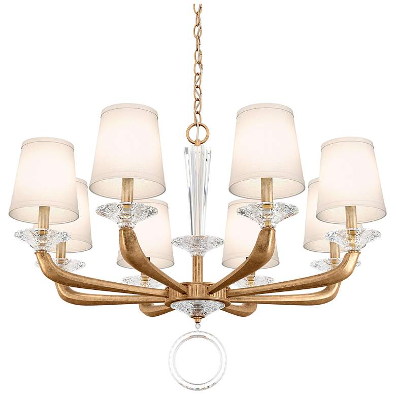 Image 2 Emilea 24"H x 33"W 8-Light Crystal Chandelier in French Gold