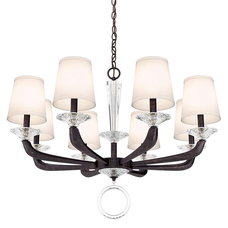 Image 2 Emilea 24"H x 33"W 8-Light Crystal Chandelier in Heirloom Bronze