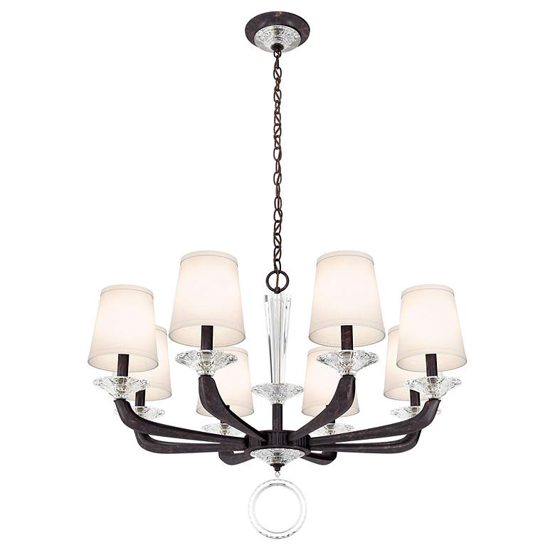 Image 3 Emilea 24"H x 33"W 8-Light Crystal Chandelier in Heirloom Bronze more views