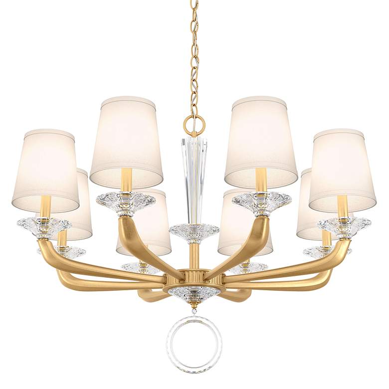 Image 2 Emilea 24"H x 33"W 8-Light Crystal Chandelier in Heirloom Gold