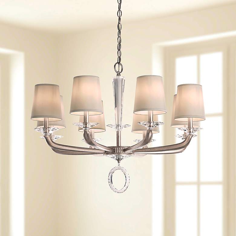 Image 1 Emilea 24"H x 33"W 8-Light Crystal Chandelier in Heirloom Gold