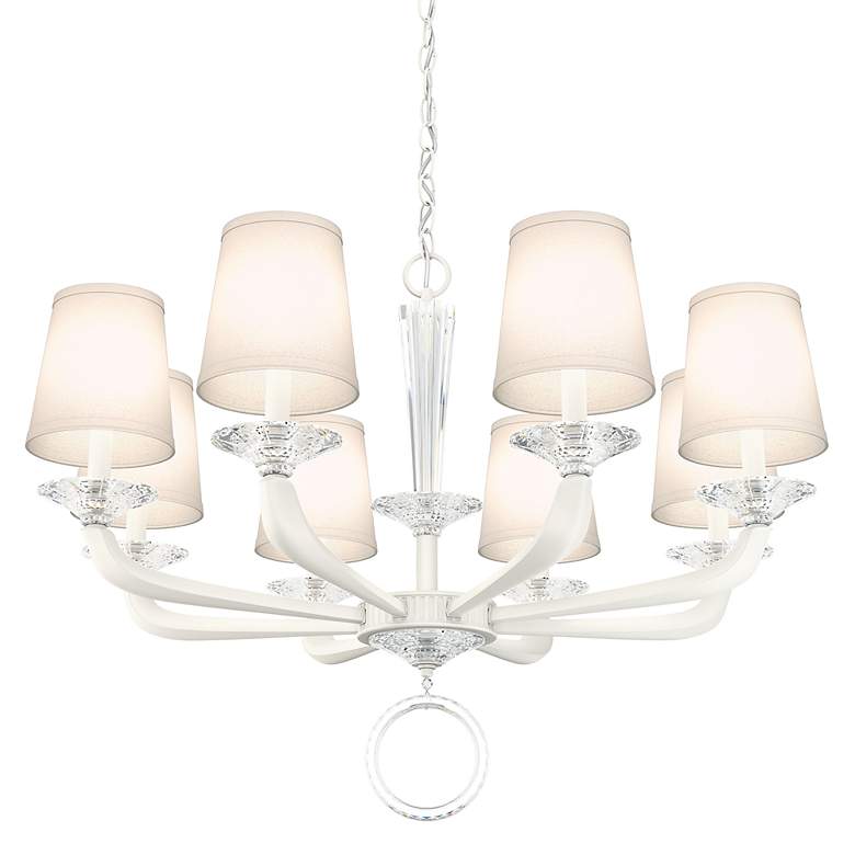 Image 2 Emilea 24"H x 33"W 8-Light Crystal Chandelier in White