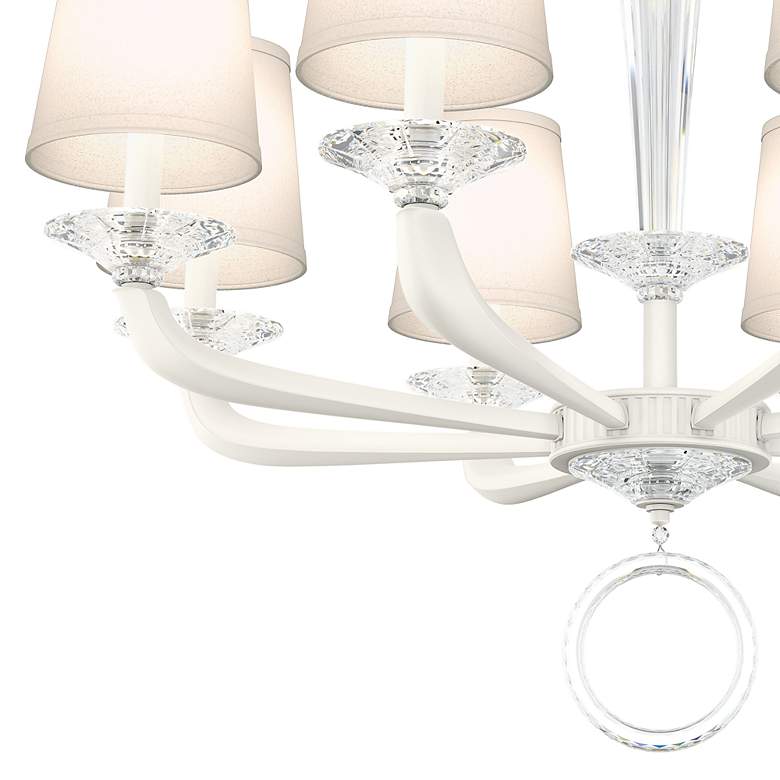 Image 3 Emilea 24"H x 33"W 8-Light Crystal Chandelier in White more views