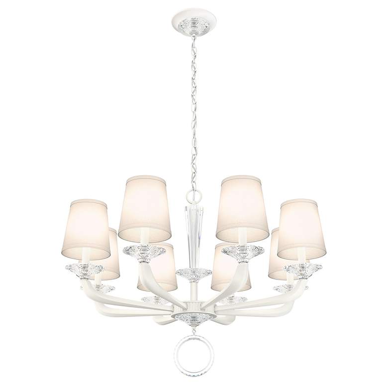 Image 4 Emilea 24"H x 33"W 8-Light Crystal Chandelier in White more views