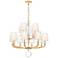 Emilea 31"H x 33.5"W 12-Light Crystal Chandelier in Heirloom Gold