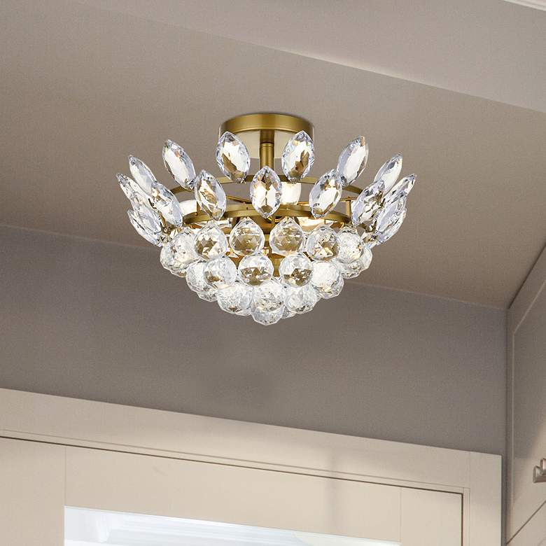 Image 1 Emilia 14" Flush Mount In Brass