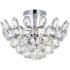 Emilia 14"W Chrome and Clear Crystal 3-Light Ceiling Light