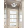 3_Emilia 14"W Chrome and Clear Crystal 3-Light Ceiling Light more views