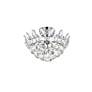 4_Emilia 14"W Chrome and Clear Crystal 3-Light Ceiling Light more views