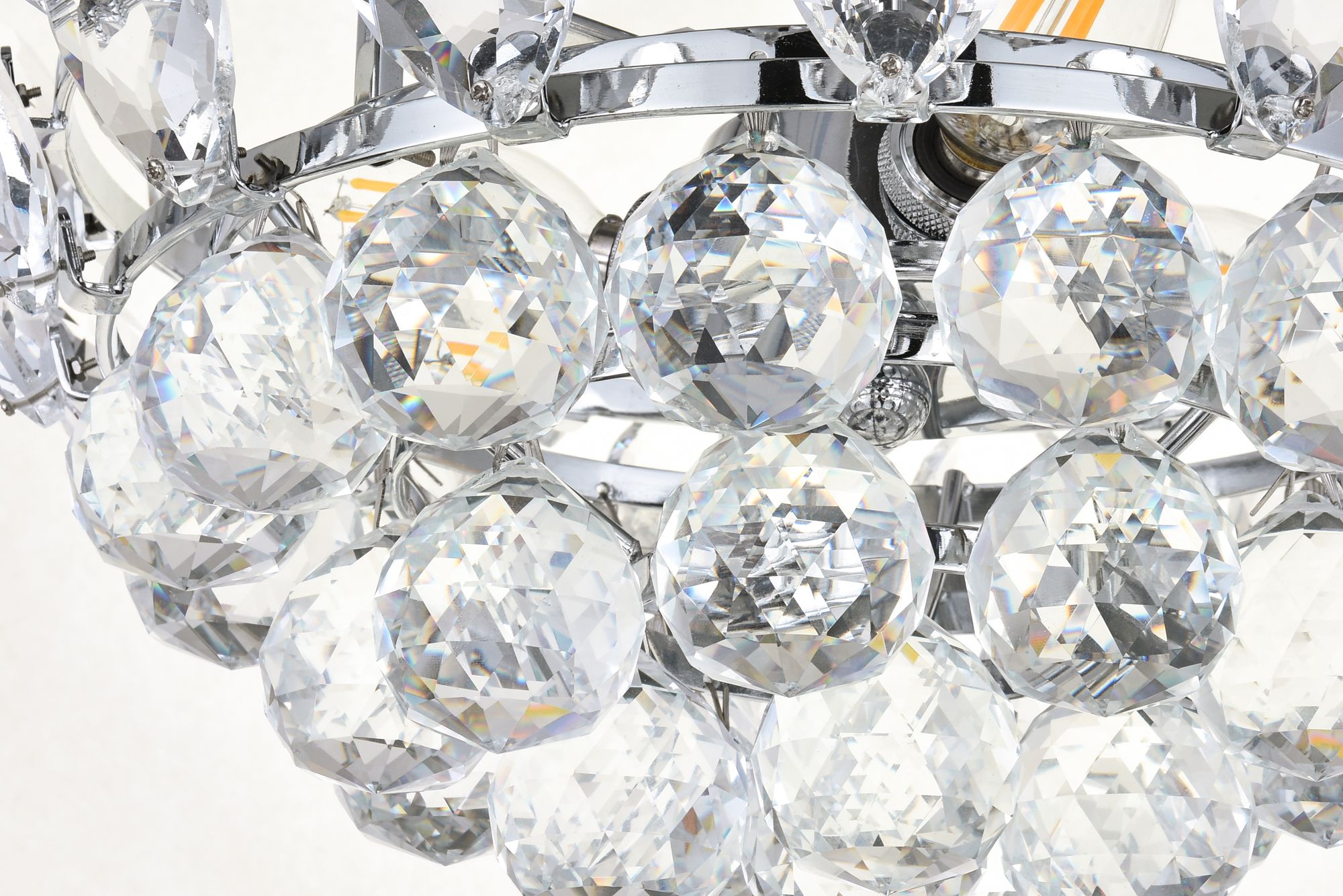 Image 5 Emilia 14"W Chrome and Clear Crystal 3-Light Ceiling Light more views