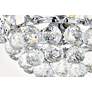 5_Emilia 14"W Chrome and Clear Crystal 3-Light Ceiling Light more views
