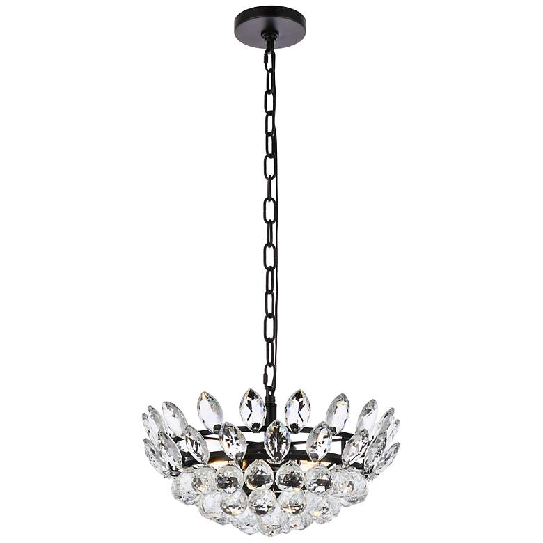 Image 2 Emilia 16" Wide Black Bowl Pendant Light