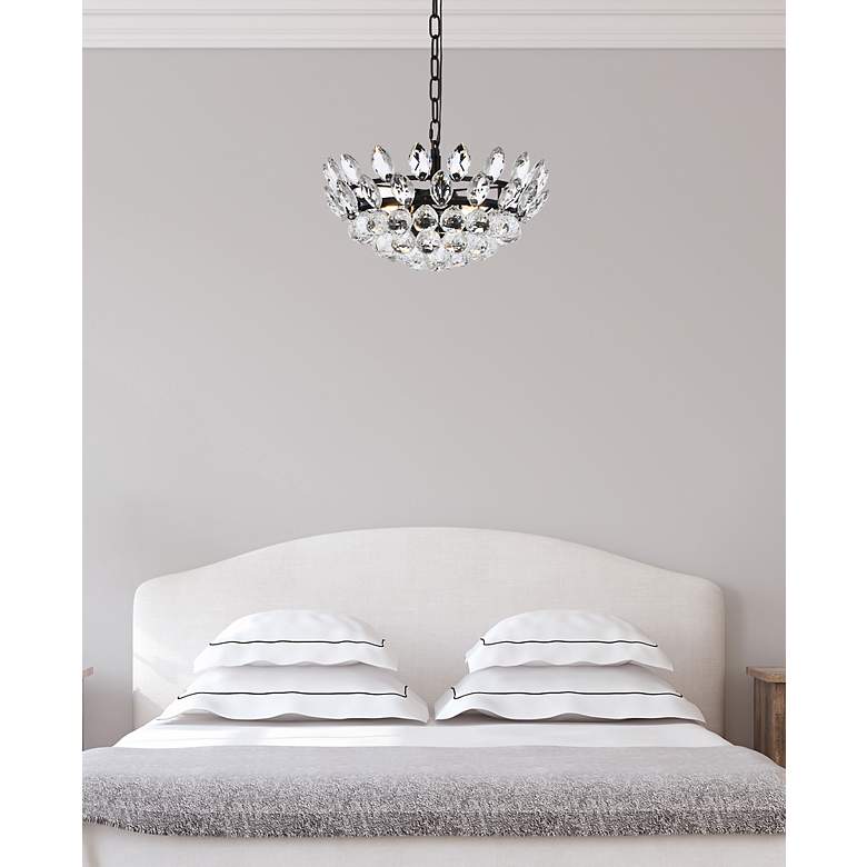 Image 3 Emilia 16" Wide Black Bowl Pendant Light more views