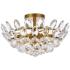 Emilia 16" Wide Brass Clear Crystal 3-Light Ceiling Light