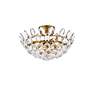 5_Emilia 16" Wide Brass Clear Crystal 3-Light Ceiling Light more views