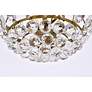 6_Emilia 16" Wide Brass Clear Crystal 3-Light Ceiling Light more views