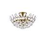 Emilia 16" Wide Brass Clear Crystal 3-Light Ceiling Light in scene