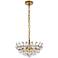 Emilia 16"W Brass and Clear Crystal 3-Light Pendant Light