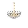 4_Emilia 16"W Brass and Clear Crystal 3-Light Pendant Light more views