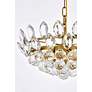 6_Emilia 16"W Brass and Clear Crystal 3-Light Pendant Light more views