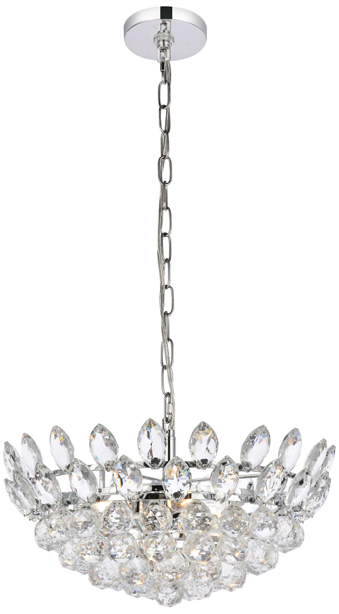 Image 2 Emilia 18" Wide Chrome Bowl Pendant Light
