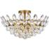 Emilia 18"W Brass and Clear Crystal 5-Light Ceiling Light