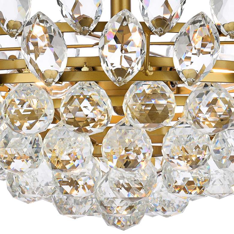 Image 4 Emilia 18"W Brass and Clear Crystal 5-Light Ceiling Light more views