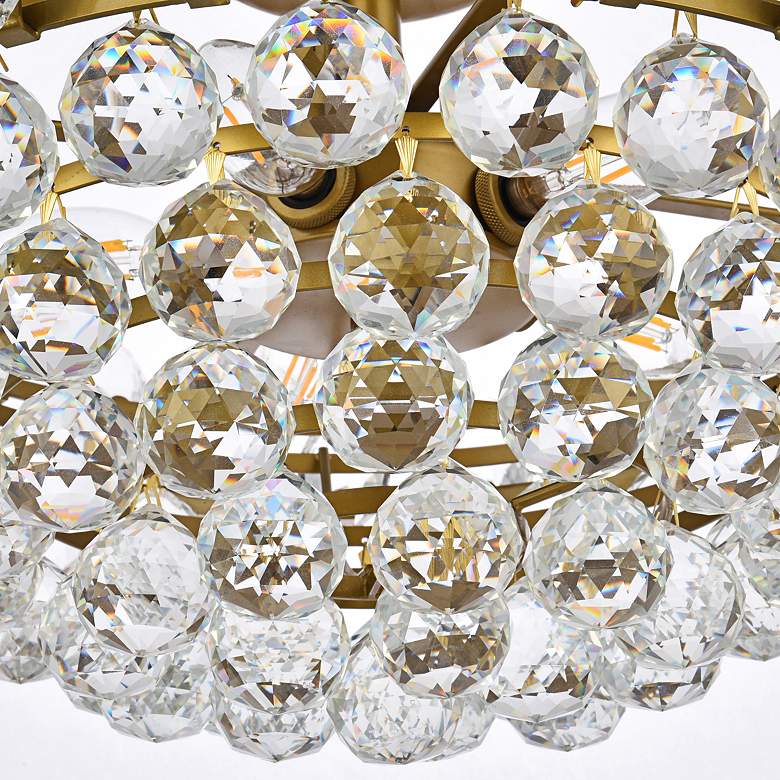 Image 5 Emilia 18"W Brass and Clear Crystal 5-Light Ceiling Light more views