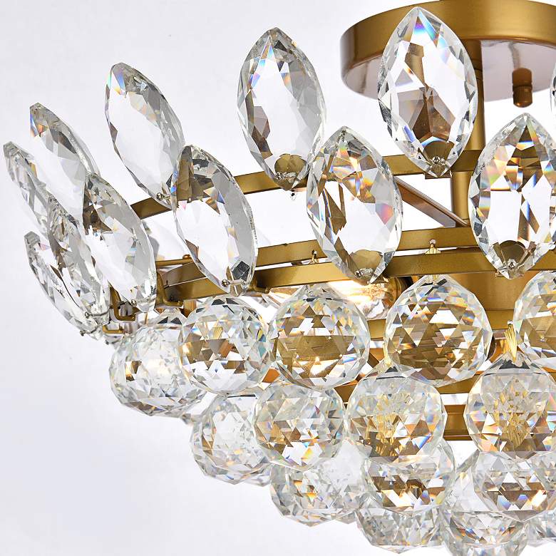 Image 6 Emilia 18"W Brass and Clear Crystal 5-Light Ceiling Light more views