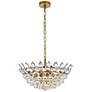 2_Emilia 20" Wide Brass and Clear Crystal 5-Light Pendant
