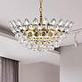 1_Emilia 20" Wide Brass and Clear Crystal 5-Light Pendant