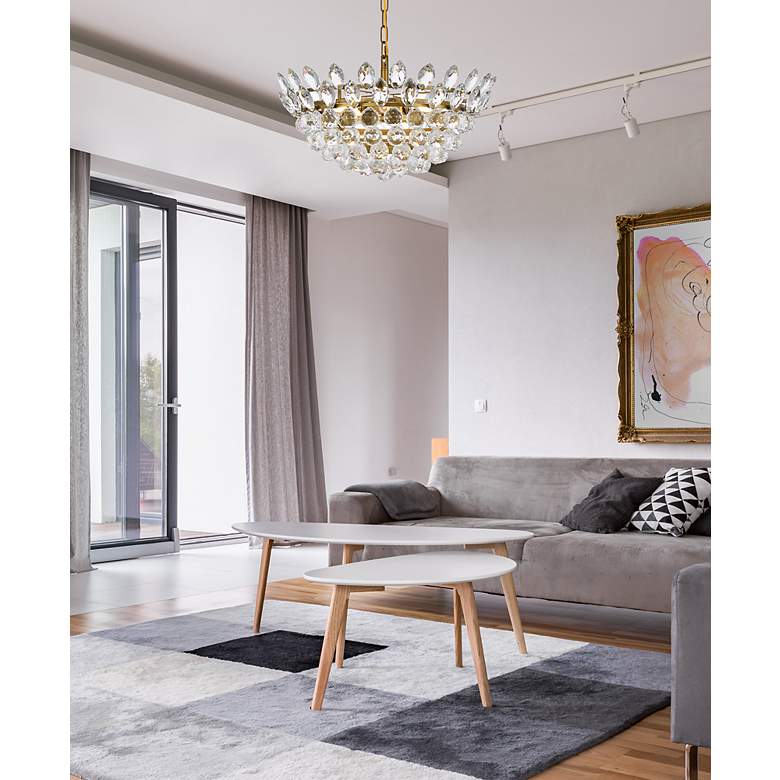Image 3 Emilia 20" Wide Brass and Clear Crystal 5-Light Pendant more views