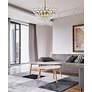 3_Emilia 20" Wide Brass and Clear Crystal 5-Light Pendant more views