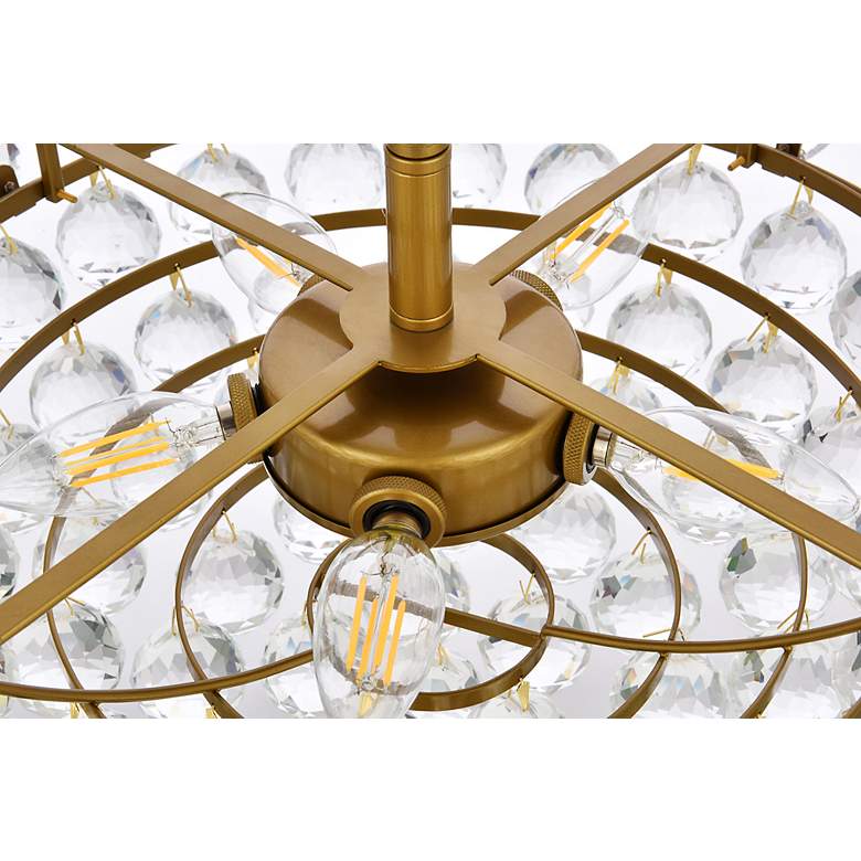 Image 7 Emilia 20" Wide Brass and Clear Crystal 5-Light Pendant more views
