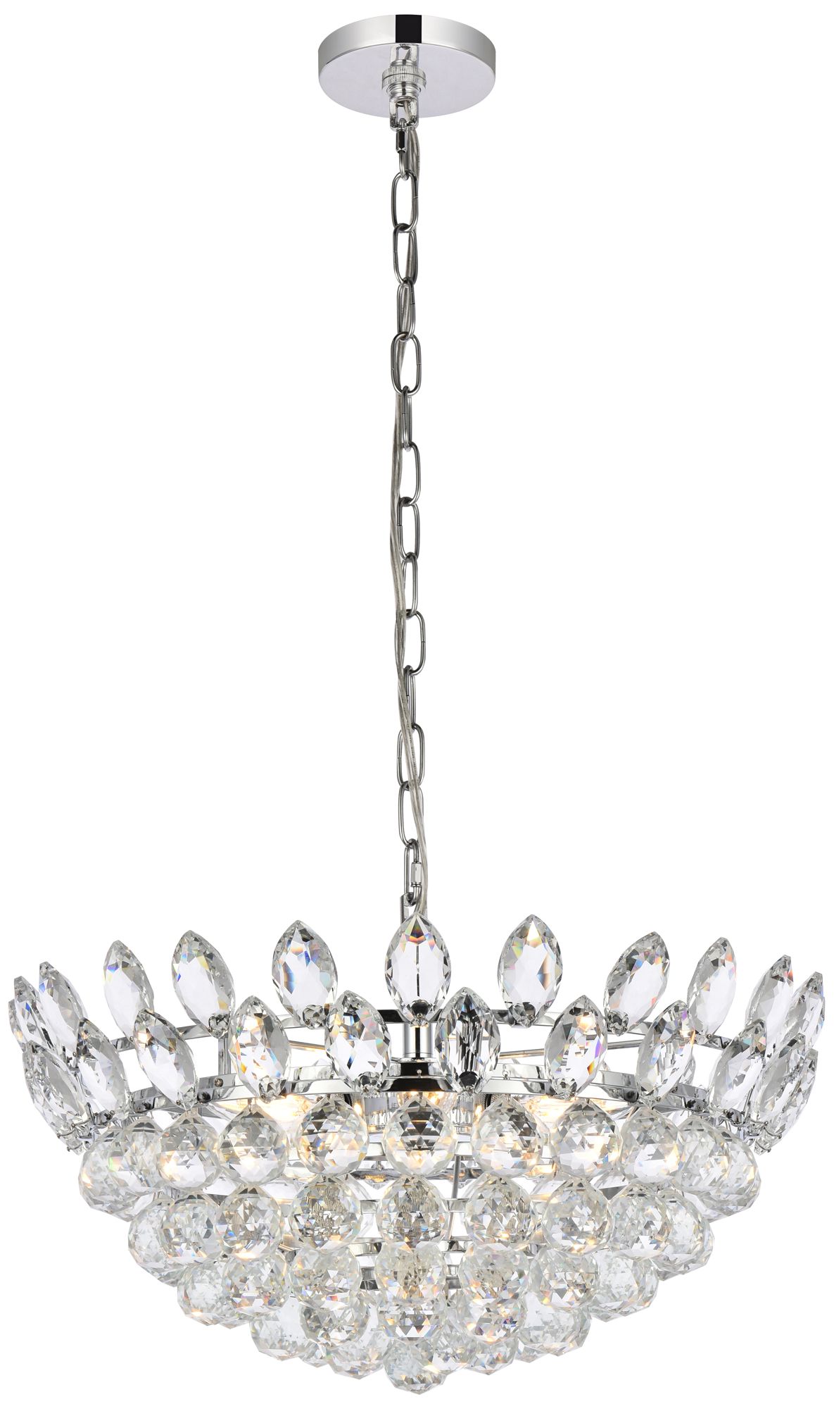 Image 2 Emilia 20" Wide Chrome Bowl Pendant Light