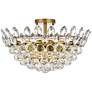 Thumbnail3 of Emilia 20"W Brass and Clear Crystal 5-Light Ceiling Light