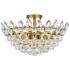 Emilia 20"W Brass and Clear Crystal 5-Light Ceiling Light
