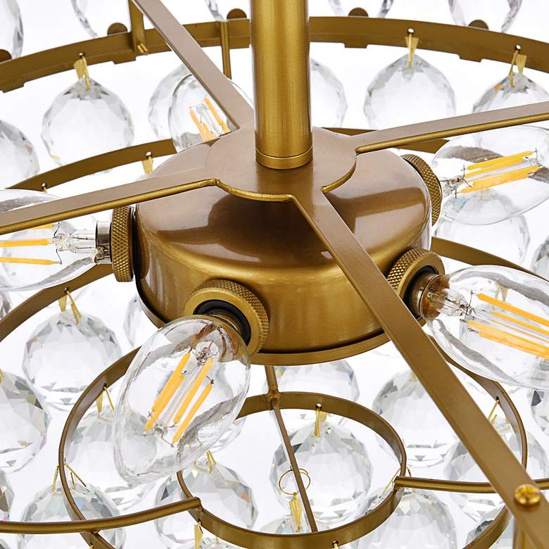 Image 7 Emilia 20"W Brass and Clear Crystal 5-Light Ceiling Light more views