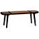 Emilia 50" Wide Black and Brown Cane Bench
