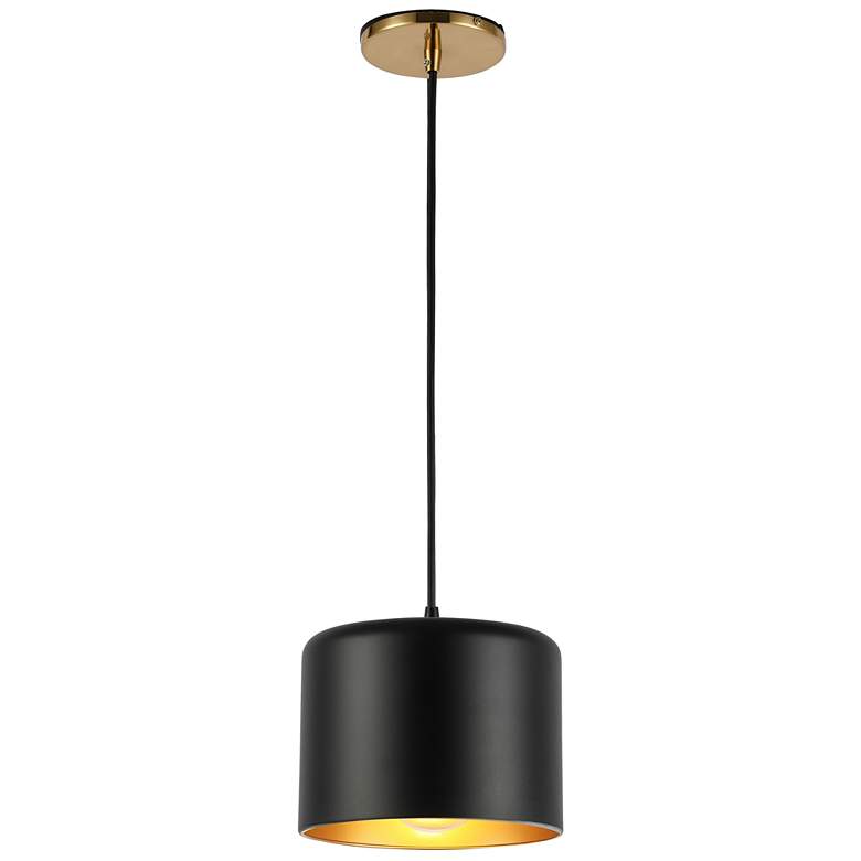 Image 1 Emilia 8" Wide 1 Light Aged Brass Pendant