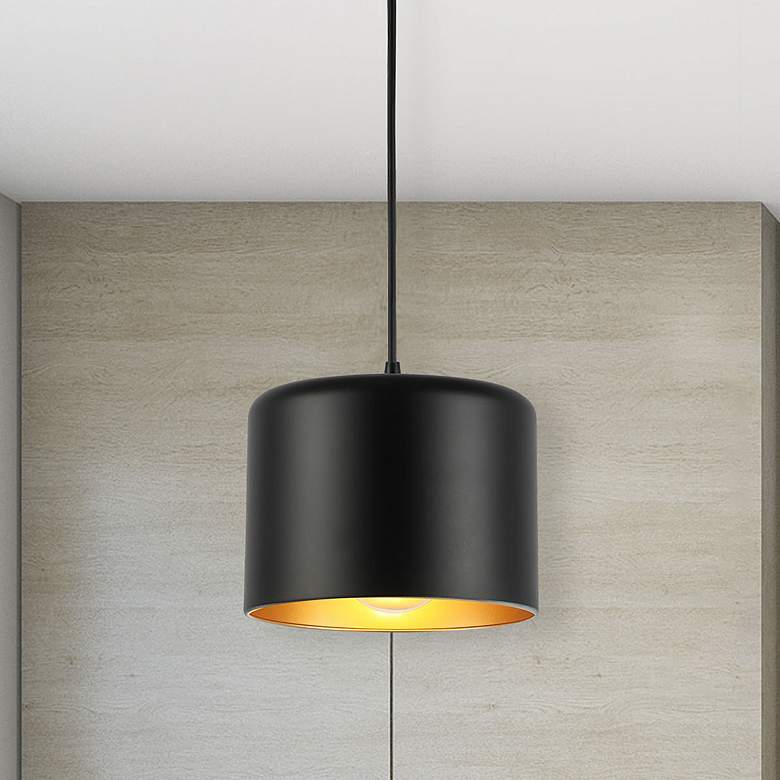 Image 1 Emilia 8" Wide 1 Light Aged Brass Pendant